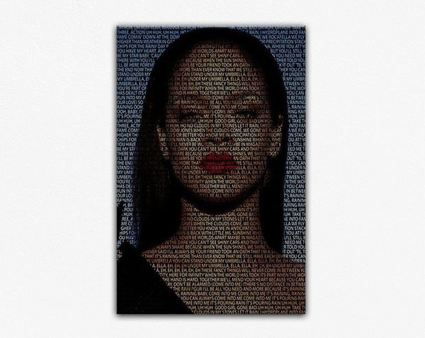 Rihanna Typography Frame