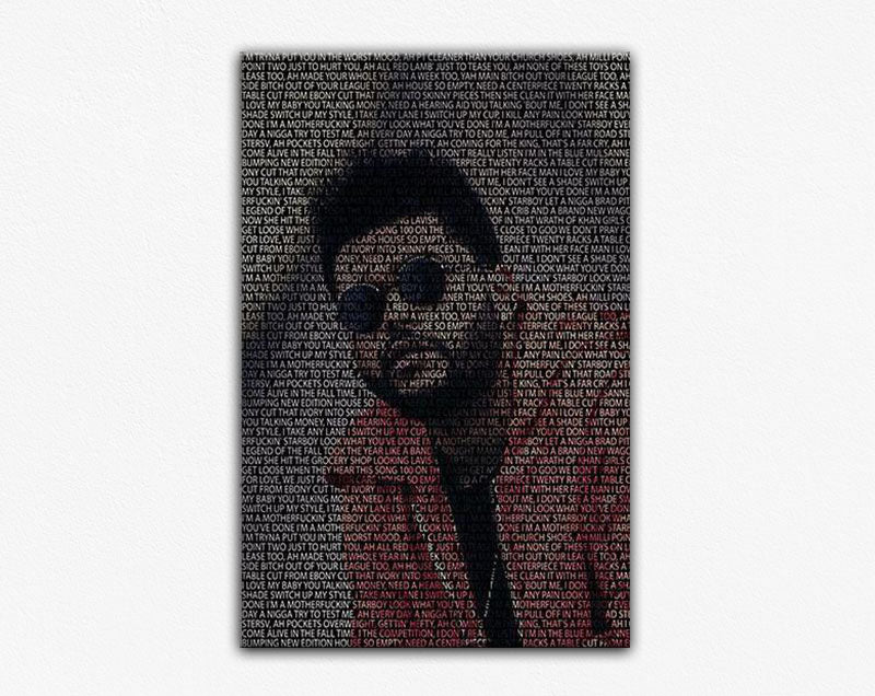 The Weeknd Typography Frame